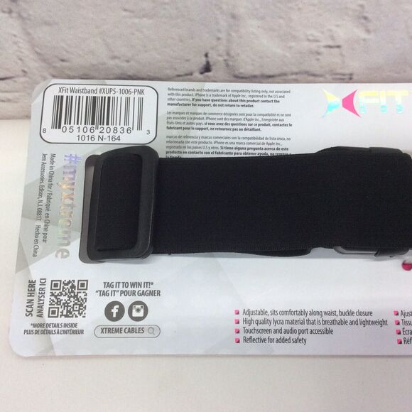 XTREME Fit Sport Pink Reflective Touch Screen Phone Holder Adjustable Waistband - Picture 4 of 5